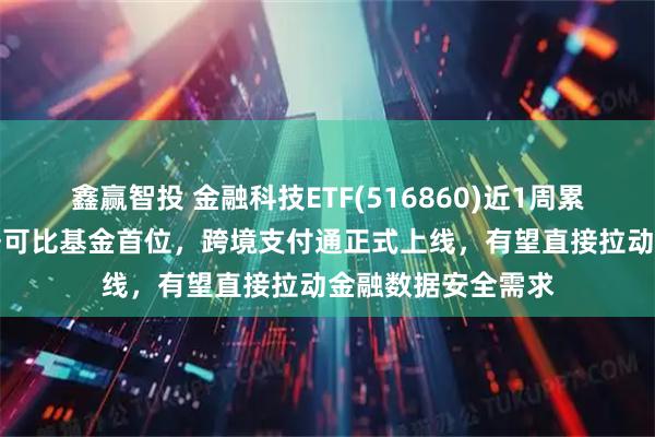鑫赢智投 金融科技ETF(516860)近1周累计涨近11%，位居可比基金首位，跨境支付通正式上线，有望直接拉动金融数据安全需求